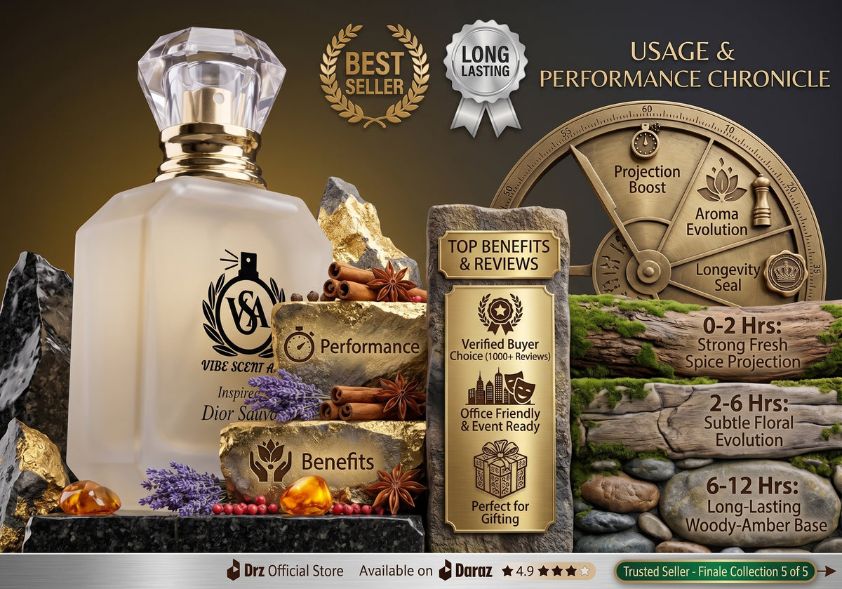 Dior Savage Impression Perfume for Men - 50ml | 36% High Oil Concentration | Vibe Scent Aura (VSA)  Warm Spicy, Woody & Lavender Notes | Premium Long Lasting Fragrance