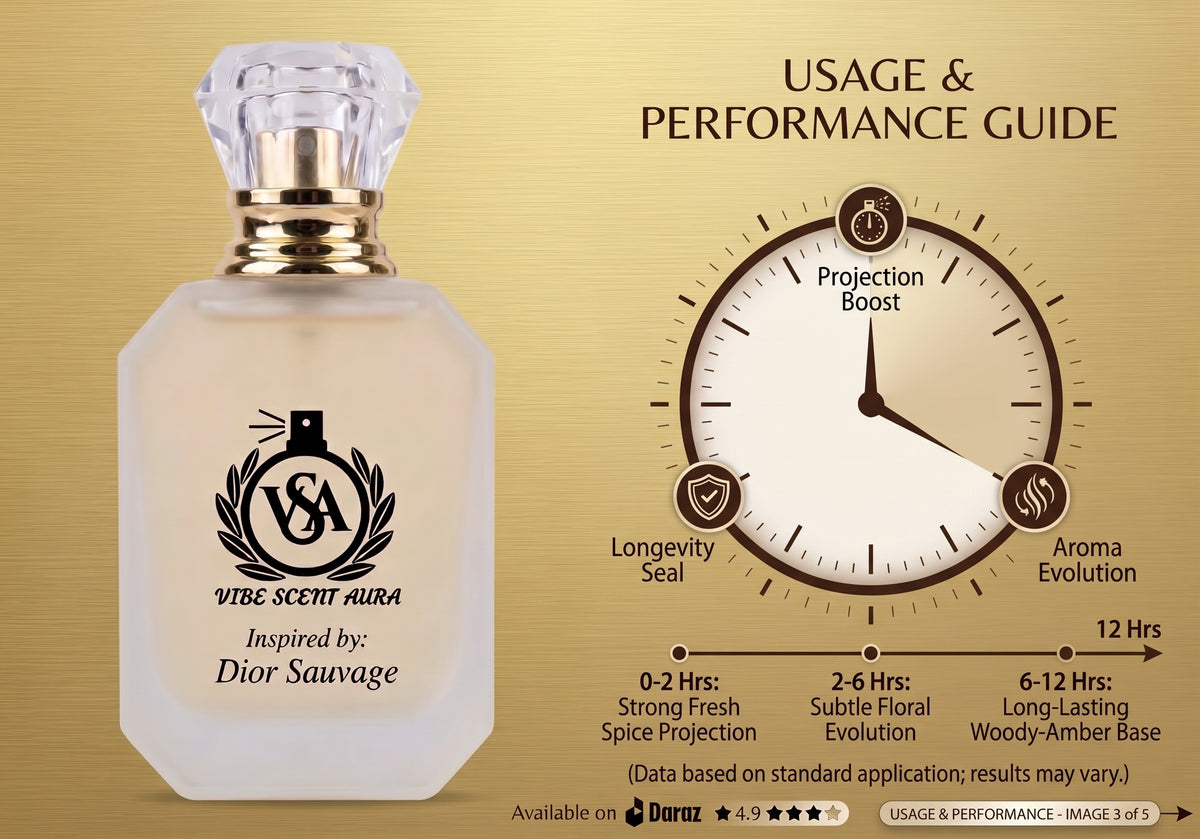 Dior Savage Impression Perfume for Men - 50ml | 36% High Oil Concentration | Vibe Scent Aura (VSA)  Warm Spicy, Woody & Lavender Notes | Premium Long Lasting Fragrance